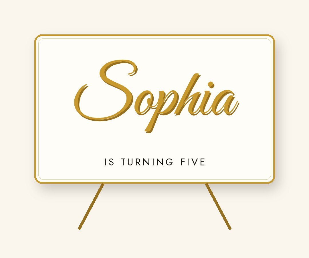 DIY party welcome sign made on a budget