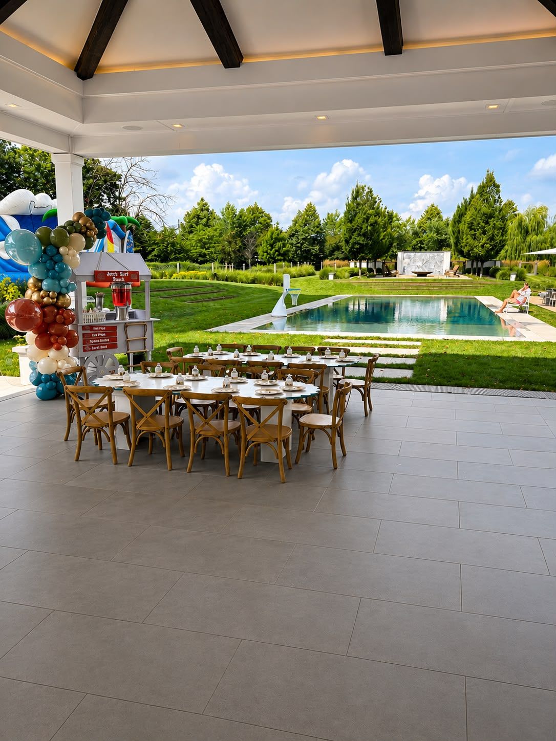 Surf’s Up Poolside Party styled with Mini Chairs Atelier boutique rentals NJ NY