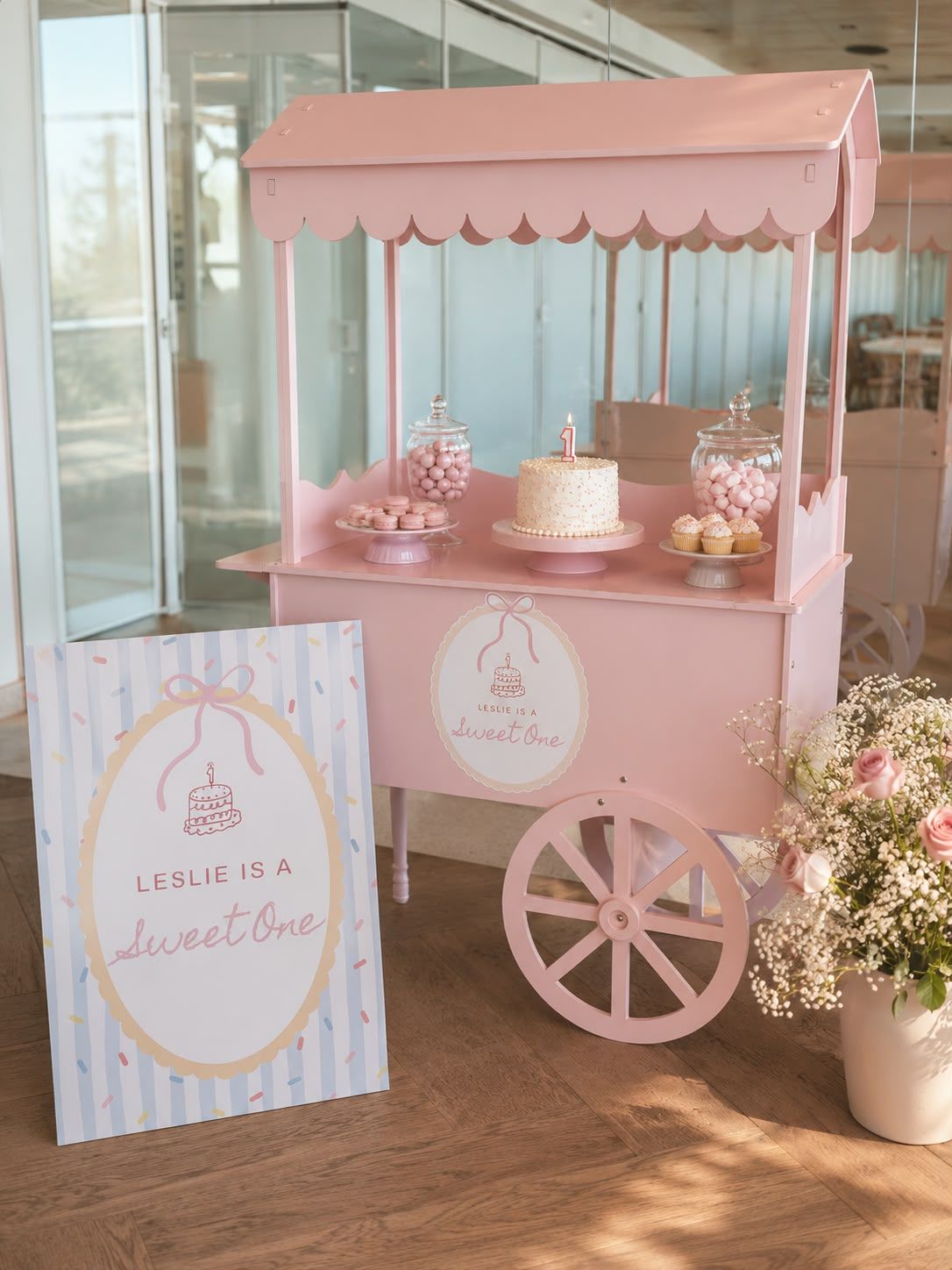Pink Sweet One dessert cart from Mini Chairs Atelier